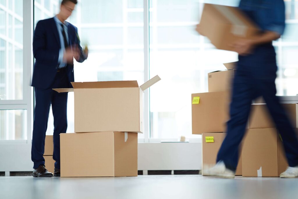 Commercial movers in Los Angeles moving office supplies